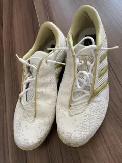 adidas フットサルシューズ ホワイト/ゴールド 27.5cm