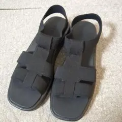 steppi ニットサンダル6.5黒24.5