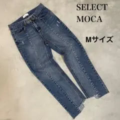 【美品】セレクトモカ デニム Mサイズ ブルー ダメージ加工