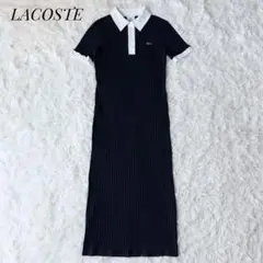 美品⭐︎ラコステ ポロワンピース M 半袖 38 ロングワンピース 黒