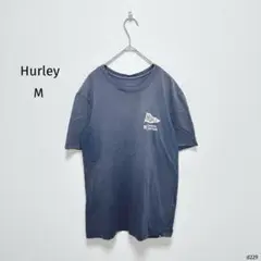 ハーレー| ペナントロゴプリントTシャツ【M】ロゴタグ ユニセックス ネイビー