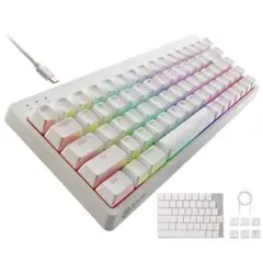 エレコム ゲーミングキーボード V-custom VK300S ホワイト