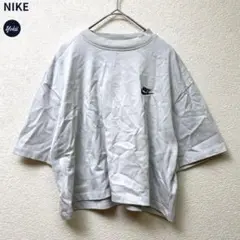 NIKE ナイキ オーバーサイズショート丈ロゴTEE フリーサイズ ホワイト