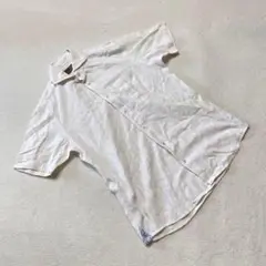 MEN'S BIGI シャツ 半袖 ホワイト 胸ポケット レギュラーカラー 無地
