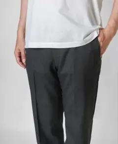 美品 鎌倉シャツ ウール100％ スラックス グレー 48