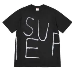 25ss supreme Painted Tee S Black