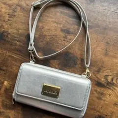 ANAP お財布ショルダー　シルバー　小銭入れ　カード　ショルダーバッグ
