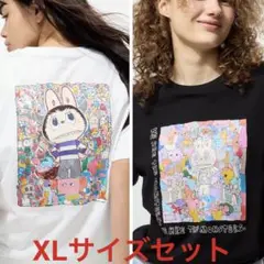 UNIQLO POPMART UT ユニクロ ラブブ XL 白黒 セット 新品2