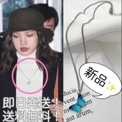 ブルー バタフライ 青 蝶々 ネックレス 韓国 レディース ペア ギフト 蝶