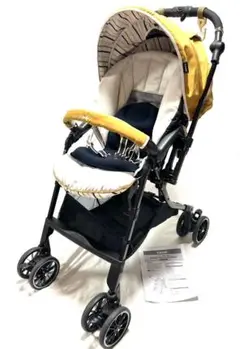 ☆美品 コンビ ベビーカー スゴカル4キャス コンパクト ベルガモットイエロー