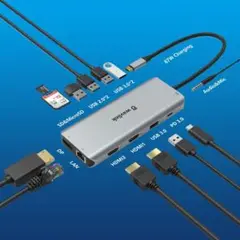 WAVLINK 13-in-1 USB Type-C ミニドッキングステーション