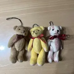 テディベアストラップ 3個セット