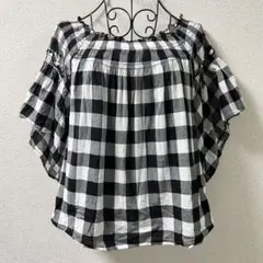 【美品】alicia PAGE BOY オフショルトップス チェック柄 完売品