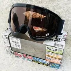 【新品 未使用】ゴーグル　青　スキー　スノーボード　スポーツ　子供　黒　ゴールド