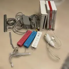 Wii本体とリモコン、ゲーム4本セット