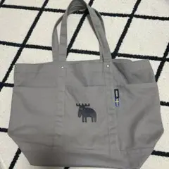 mozo エルク刺繍 グレー トートバッグ