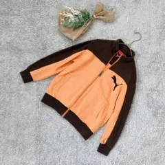 A2978【PUMA/プーマ】オレンジブラウン/ジャケット/裏起毛/130