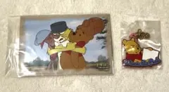 ディズニーポストカード くまのプーさん　プーさん一番くじ　プーさんキーホルダー