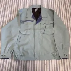 新品作業着　秋冬用　伸縮性グリーンジャケット Lサイズ