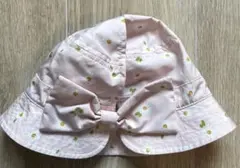 petit main 花柄バケットハット ピンク 46cm