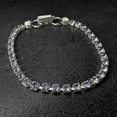 SWAROVSKI パープルクリスタル　テニスブレスレット