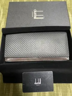 dunhill 長財布 黒 レザー 箱付き