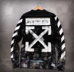 OFF-WHITE DIAG GALAXY オフホワイトギャラクシー長袖Tシャツ