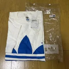 adidas Tシャツ XO ホワイト/ブルー　未使用品新品