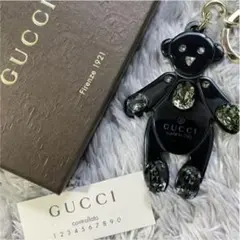 極美品✨ GUCCI テディベア キーホルダー チャーム クマ 黒