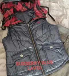 BURBERRY BLUE LAVEL ダウンベストリバーシブル!