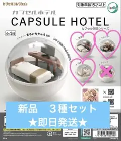 カプセルホテル　ガチャ　カプセル空間シリーズ　まるいちきゅう　ミニチュア　３種