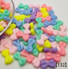 【132】リボンアクリルビーズ 20㎜ 50個 350円