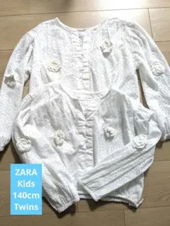 ZARAKids　クロシェディテール エンブロイダリー ブラウス　140cm
