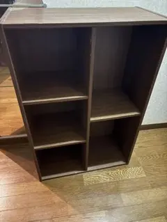 木製カラーボックス　幅59cm×高さ89cm×奥行29cm　ダークブラウン