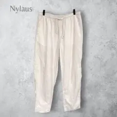 【Nylaus ナイラス】　薄手　テーパードパンツ　綿　ウエストゴム　無地