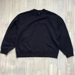 【ユニクロ】美品！ 黒 クルーネック スウェット ワイドシルエット Lサイズ