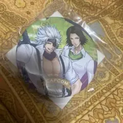戦国BASARA カプコンカフェ コースター 缶バッジ 長曾我部元親　毛利元就