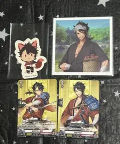 陸奥守吉行　刀剣乱舞　ましコレ内番　きつね装備ステッカー　ヴァンガード