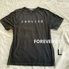 USA古着 FOREVER 21 ブラック ロゴTシャツ　L