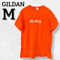 GILDAN Tシャツ 【M】 オレンジ 橙 ギルダン ロゴ シンプル ビタミン