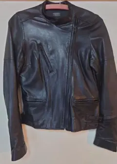 【サイズ2】moussy マウジー羊革 レザーライダースジャケット 革ジャン