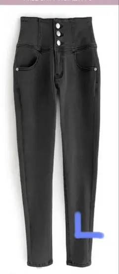 ハイウエストストレッチスキニーパンツ　ブラック　GRL