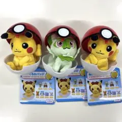 ポケモンぬいぐるみバッジ　ピカチュウ2体＆ニャオハ　セット