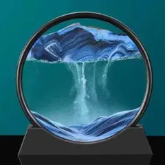 【大特価】サンドピクチャー　青　置物 神秘的 動くアート 流砂絵　サンドアート青