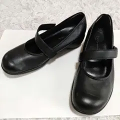 未使用級 リゲッタ × カサハラ 外反母趾対応 ストラップ パンプス 24.5