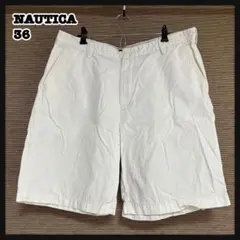 【ノーティカ】ハーフパンツ　白　ワンポイントロゴ　エンブレムタグ＊４