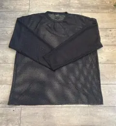 透かし編みシャツ