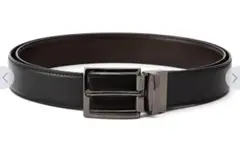 【良品】 【LES MUES】ストレッチリバーシブルベルト(黒/茶色)