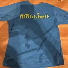 mont-bell 青 Tシャツ ロゴ入り
