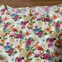 お値下げ❤️アナトリエ 華やか花柄ブラウス 日本製 38 コットン100%